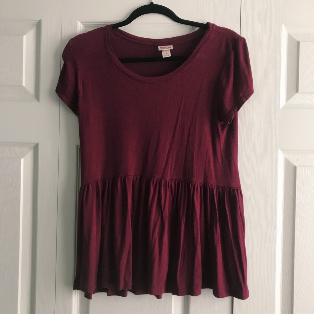 Casual peplum long tee